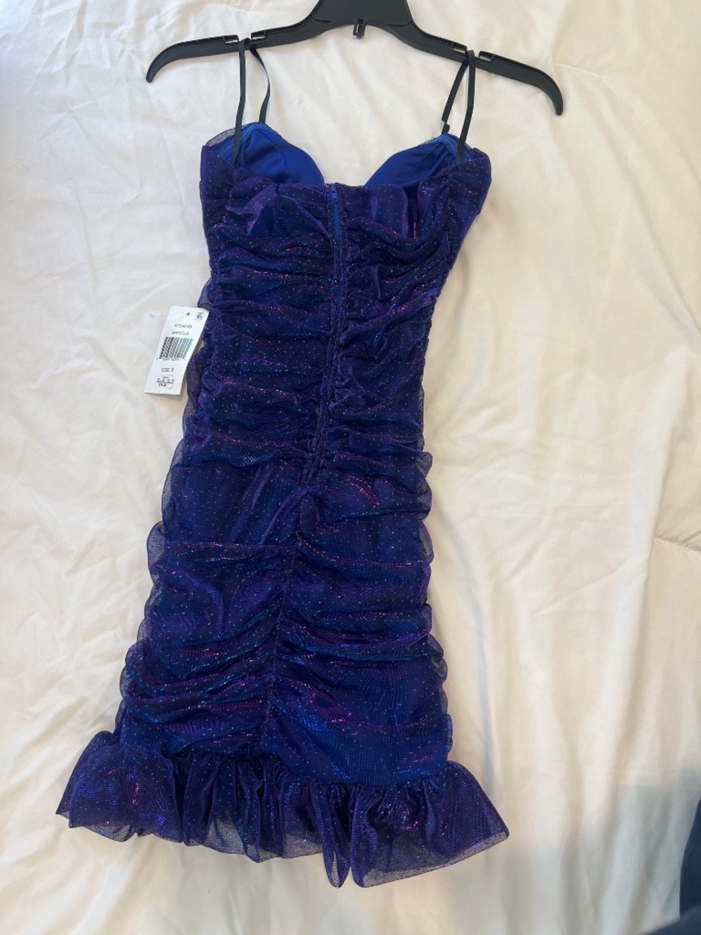 Sapphire blue strapless short dress Juniors Size 0 XXS B Darlin Dillards